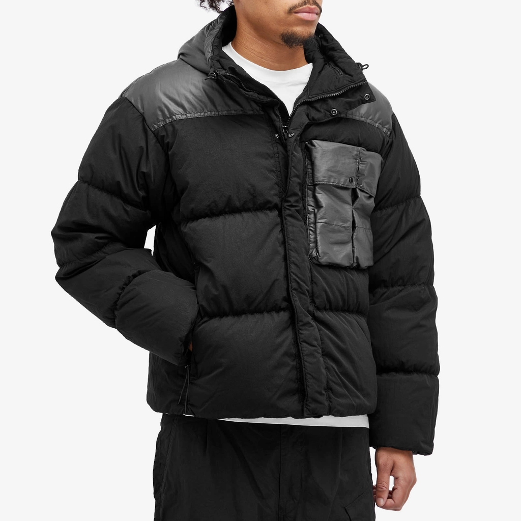 CP Company Men's Chrome-R Mixed Goggle Down Jacket Black